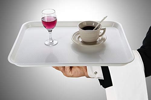 Eslite Rectangular Plastic Serving Trays,Fast Food Serving Cafeteria
