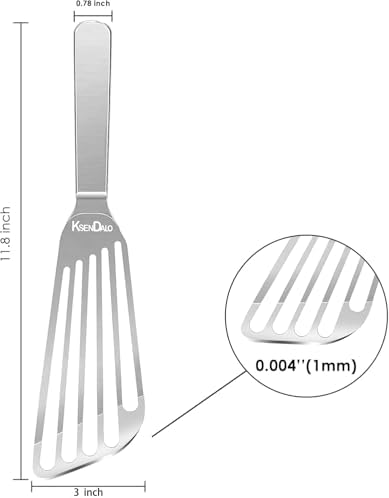 KSENDALO 1 Thin Flexible & Sturdy Fish Spatula Stainless Steel for