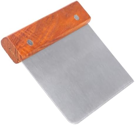 Stainless Steel Dough Flour Powder Scraper Cutter with Wood Handle