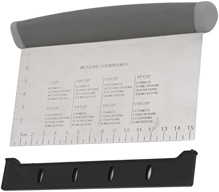 Stainless Steel Bench Scraper, Dough Pastry Scraper with Measuring