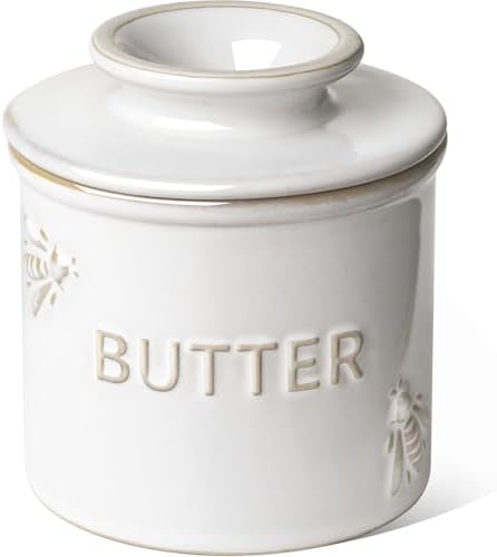 LE TAUCI Butter Crock, Butter Dish with Lid, Butter Container for