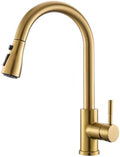 GIMILI Gold Kitchen Faucet with Pull Down Sprayer