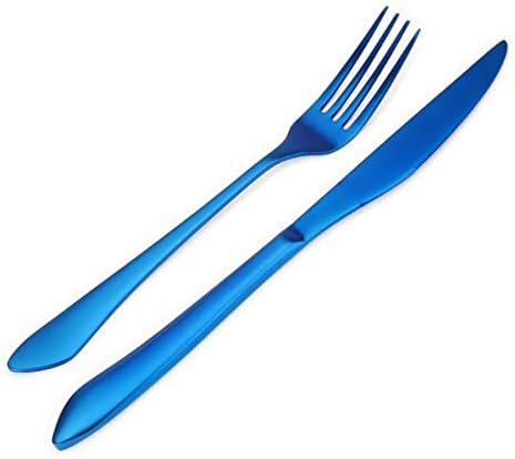 Matte Blue Silverware Set, 20-Piece Stainless Steel Flatware Set