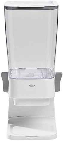 OXO Good Grips Countertop Cereal Dispenser, Clear/White (Pack of 2)