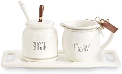Mud Pie Bistro Cream and Sugar 5 Piece Set