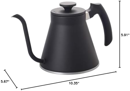 Hario V60 Fit Gooseneck Drip Kettle, 1200ml, Matte Black
