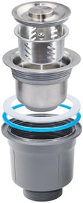 2PCS Multipurpose Kitchen Sink Strainer Set with Deepen Basket