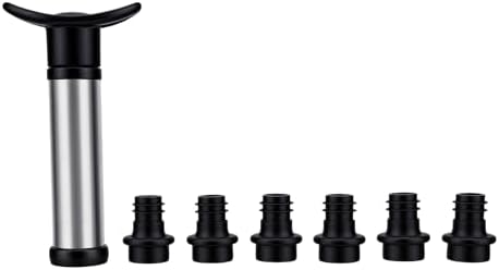 EVGATSAUTO Vacuum Pump Wine Stopper Set Stainless Steel Wine Preserver
