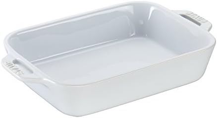 STAUB Ceramic 4-Piece Casserole Baking Pan Set, White