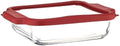 Anchor Hocking Glass Baking Dishes for Oven, 8 Inch Square Glass Cake