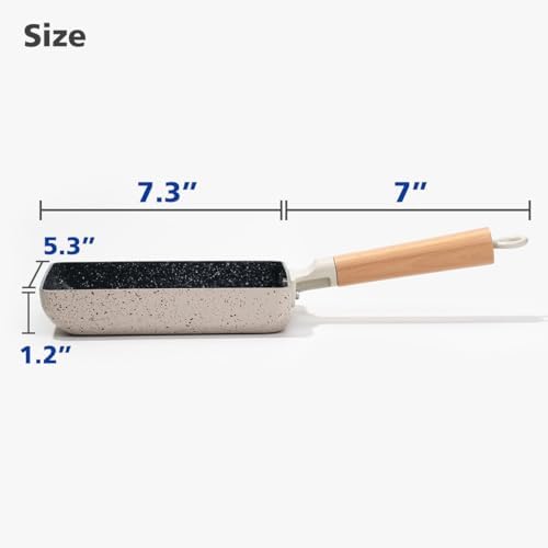 Ceramic Coating Square Japanese Tamagoyaki Omelette Small Skillet