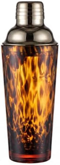 LemonRoad Tortoise Shell Cocktail Shaker 24 oz Martini Mixer Strainer
