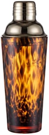 LemonRoad Tortoise Shell Cocktail Shaker 24 oz Martini Mixer Strainer