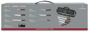 Victorinox Wood 7-Piece BBQ Cutlery Roll Set