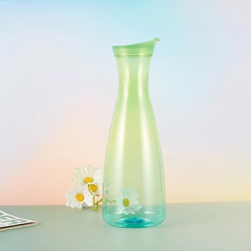 Locco Decor Pitcher with Lid, Set with 4 Cups, Gradient Color Acrylic
