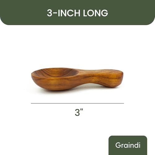 Teak Wood Spice Spoons, Set of 6