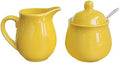 Ceramic Colorful Creamer and Sugar Set with Lid Spoon, Coffee Serving