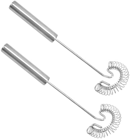 2‐Pack Spring Coil Whisk, 9.84 Inch Stainless‐Steel Spiral Egg Beater