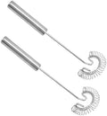 2‐Pack Spring Coil Whisk, 9.84 Inch Stainless‐Steel Spiral Egg Beater