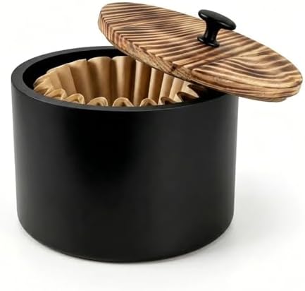 Sokfone Wooden Coffee Filter Holder for Counter, Coffee Filter Storage