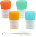 Mini Squeeze Bottles for Sauces, 4 Pack 1 oz Travel Bottles, Silicone