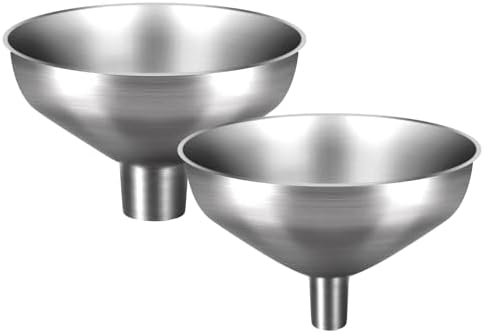 2 Pack Stainless Steel Kitchen Funnel Set, Filling Funnels