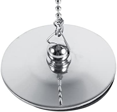 Bathtub Stopper with Chain, Chrome Kitchen Universal Sink Drain Plug