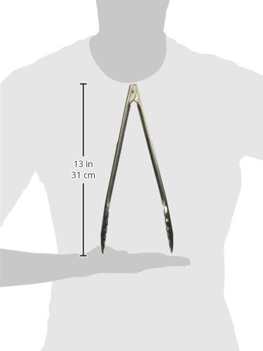 Winco Coiled Spring Extra Heavyweight Stainless Steel Utility Tong - Image 2