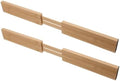 Adjustable Bamboo Drawer Divider Board 2pcs for Kitchen Storage