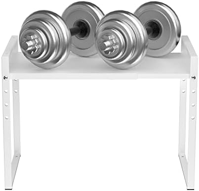 iPEGTOP Extendable Microwave Rack, Adjustable Height, White