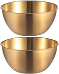 Stainless Steel Salad Bowls Set of 2 Mixing Bowl with Measurement