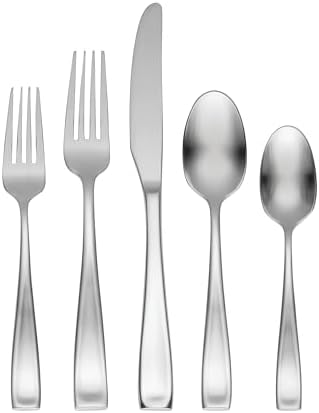 Oneida Moda Satin 75-Piece 18/10 Silverware Set for 12, Flatware