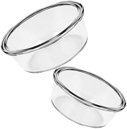 CALLARON 2pcs Glass Mixing Bowls for Baking and Air Fryer Use Xmas
