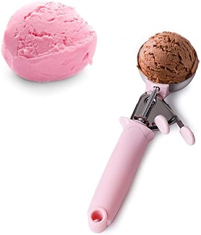 2 Pack Ice Cream Scoop Cookie Dough Scoop With Trigger Pink Handle for