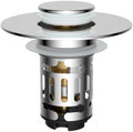 Hibbent Upgraded 3 in 1 Bathroom Sink Drain Strainer, Pop Up Stopper