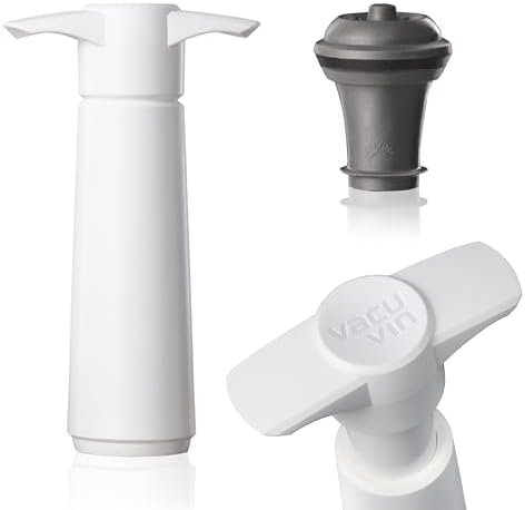 Vacu Vin Wine Saver Preserver Pump and Stopper White2