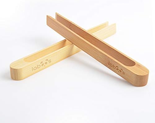 Magnetic Bamboo Toaster Tongs, Set of 2
