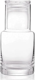 Bedside Water Carafe, Modern Night Water Pitcher with Glass Cup for