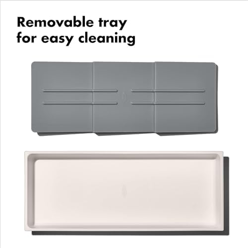 OXO Good Grips Kitchen Compact Spice Drawer Organizer, White - Pack of