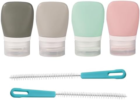 4Pcs Squeeze Salad Dressing Bottles, Leakproof Mini Sauce Condiment
