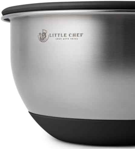 Non-Toxic Mixing Bowls with Lids Set, 304 Stainless Steel &, 5 Pcs