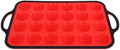 TOYANDONA Silicone Mini Muffin Cups Baking Pan, 24 Grid Non Stick Red