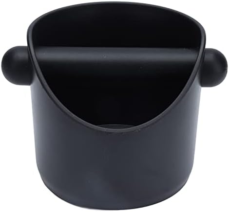 Coffee Knock Box, Oblique Black Coffee Grounds Box Knock Bin with