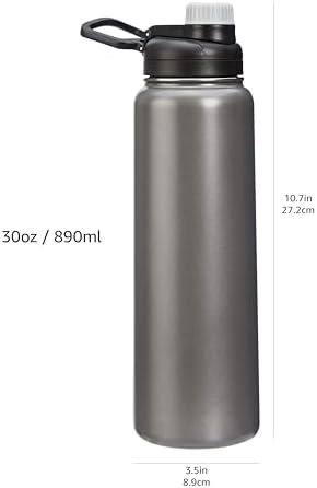 Amazon Basics Large Insulated Stainless Steel Water Bottle, Leakproof