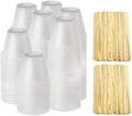1 Oz (30ml) Polypropylene Mixing Cups Set with 200 Birchwood Mixing