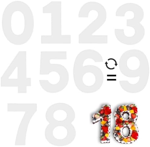 12 Inch Number Cake Mold Baking Forms Moulds,9 Pieces 0-8 Cake Number