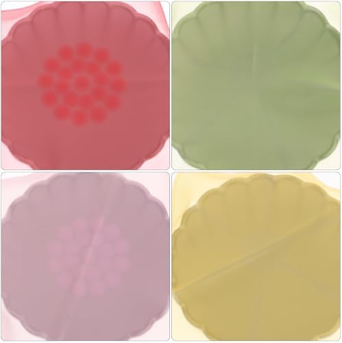 Healeved Silicone Stretch Lids, 4-Piece Bowl Covers
