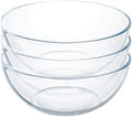 FOYO 5 Inch Glass Mixing Bowls Set - Round, Small Glass Salad Bowls