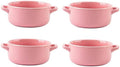 Chicken Salad Bowl Set Of 4 Ceramic Soup Bowls with Handles, Ceramic