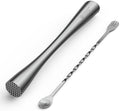 10 Inches Stainless Steel Muddler and Mixing Spoon for Cocktails, Bar